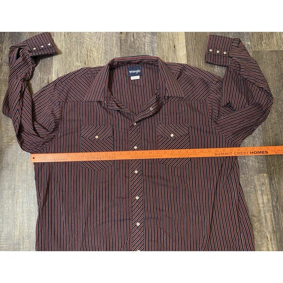 Vintage Wrangler Brushpopper Pearl Snap Shirt 3XL Tall Men’s Western Rodeo - Picture 8 of 9